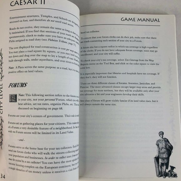 Caesar II Game Manual For Sierra RPG Strategy Reference Softcover Vintage - Picture 4 of 7